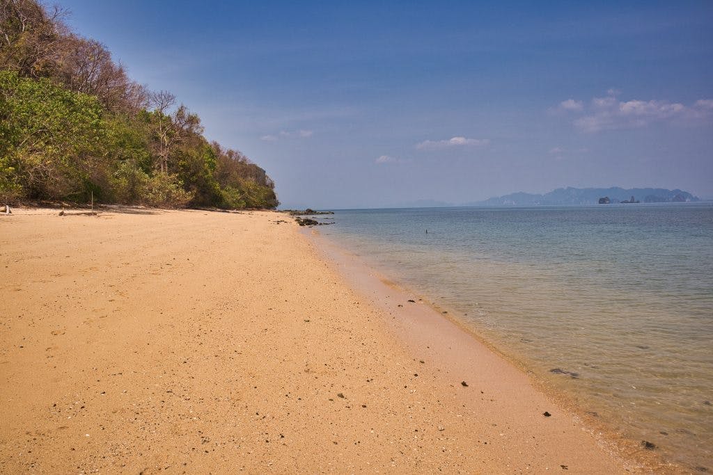 An empty beach in Koh Yao Noi. 