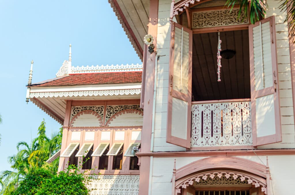 różowe okna, Phrae, Tajlandia